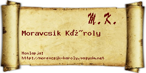 Moravcsik Károly névjegykártya