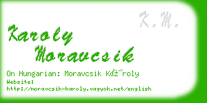 karoly moravcsik business card